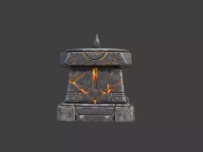 Ancient Volcanic Artifact Low-poly 3D model
