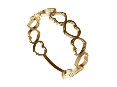 SIMPLE RING HEART 3D print model