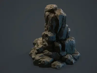 Rock Boulder 7 Low-poly 3D model
