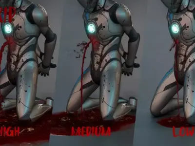 Realistic Blood VFX Low-poly 3D model