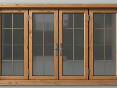 Modern Window 3D Model  Game Ready  Archviz PBR Textures Free 3D model