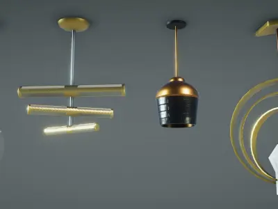 Modern Lamp Pack Low-poly 3D model