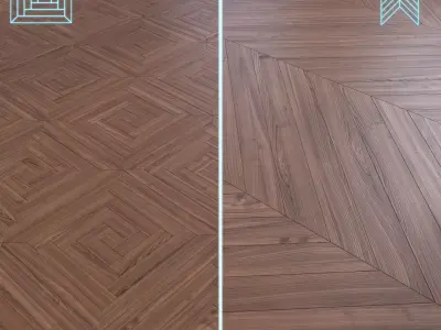 Parquet - Laminate - Wooden floor 2 in 1 Low-poly 3D model 58