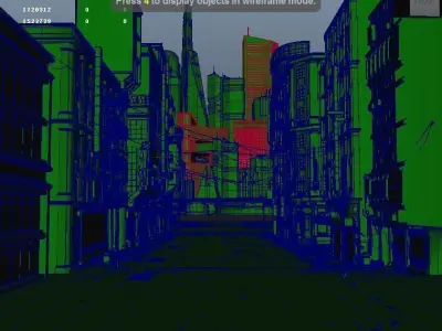 cyber city street 3D model