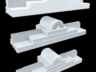 The crystal palace low poly 3D print model