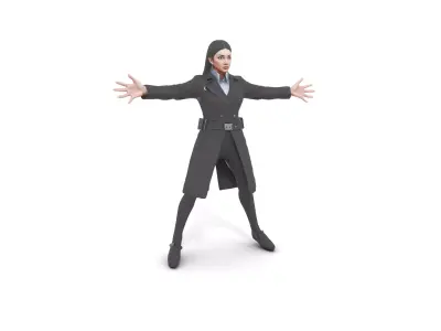 Sleek Corporate Field Agent 3D Character Low-poly 3D model