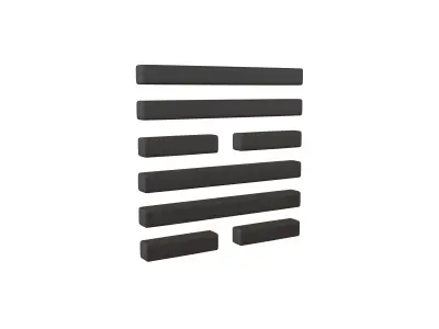 I Ching Hexagrams 57 xun v1 001 Low-poly 3D model