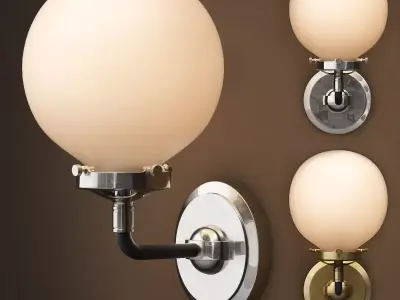 BISTRO GLOBE CLEAR GLASS SINGLE SCONCE 3D model