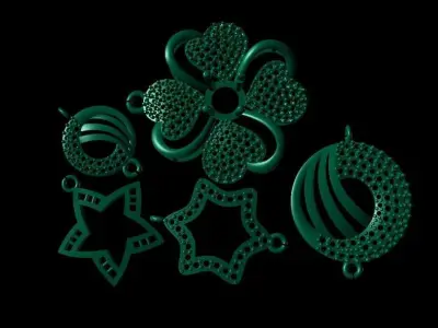 Light Weight charms Pendant 3dm stl 3D print model 3D print model