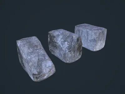 Cement Blocks Low-poly 3D model