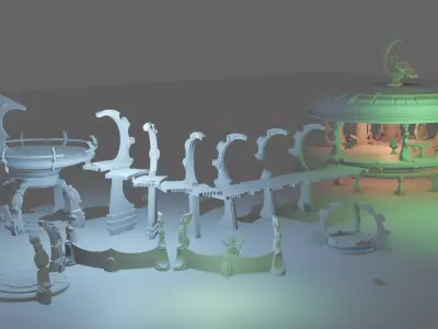 SPACE ELFS TERRAIN 3D print model