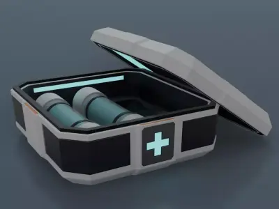 Low Poly Sci-Fi Medical Tool Pack E-002 Low-poly 3D model