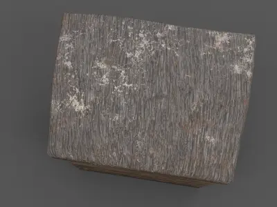 Old wall storage Low-poly 3D model