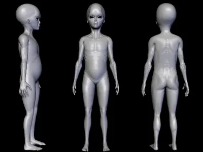 Realistic Aliens Sculpts Full Pack 3D model