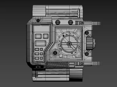 Sci-fi Watch Lowpoly Low-poly 3D model