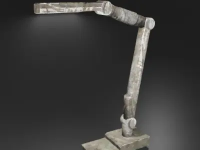 Lamp Free Low-poly Army Table Lamp Free low-poly 3D model