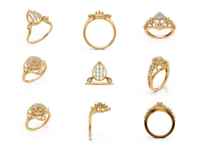 Blooming Shine Collection 45 styls  A Celebration 3D print model