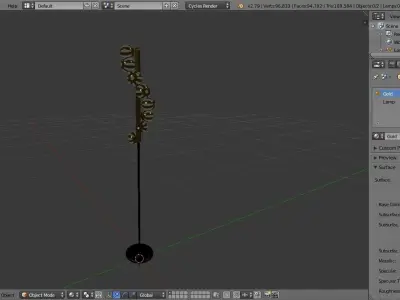 Unique flow lamp 3D model
