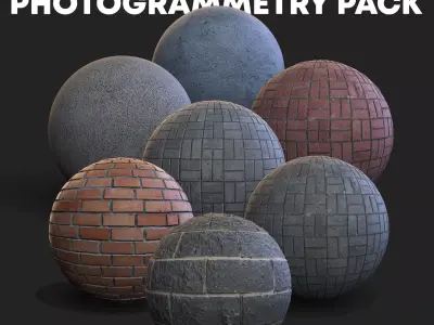 Photogrammetry materials pack Free 3D model