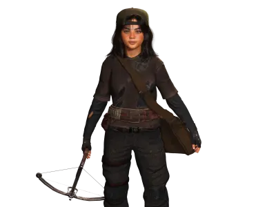 AAA 3D REALISTIC CHARACTER -TEENAGE GIRL SURVIVOR APOCALYPTIC 01