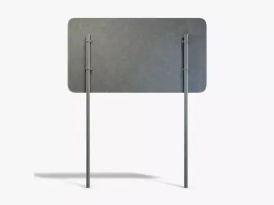 Street Info Sign Low-poly 3D model