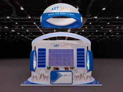 Exhibition booth stand 5 x 6 3D model