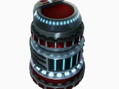 Force field generator 06 sci-fi Low-poly 3D model