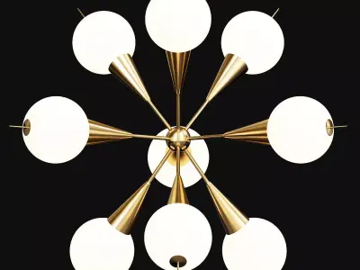 Twelve Globe Limited Edition Chandelier by Fedele Papagni 3D model