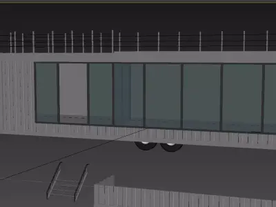 Container shape van 3D model