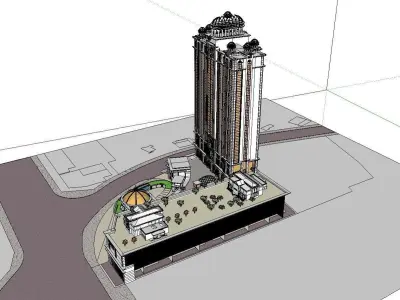 vacation spot-Resort-Fashion Leisure Hotel-0214 3D model