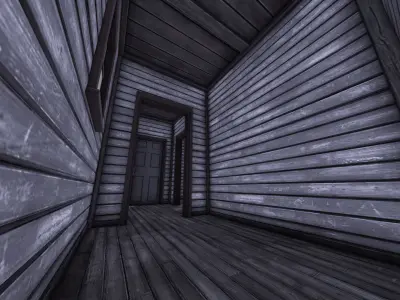 Boston House 03 - Enterable Low-poly 3D model