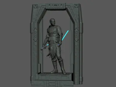 Starkiller statue of star wars character 3D print model