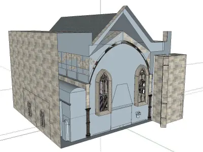 Architecture-Religion-God-Culture-Temple-0248 gothic church w... 3D model