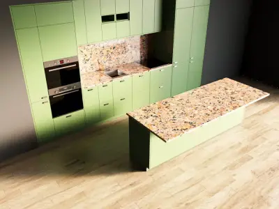 80-Kitchen8 matte 7 3D model