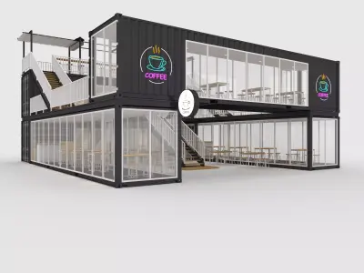 Container Cafe 3 3D model