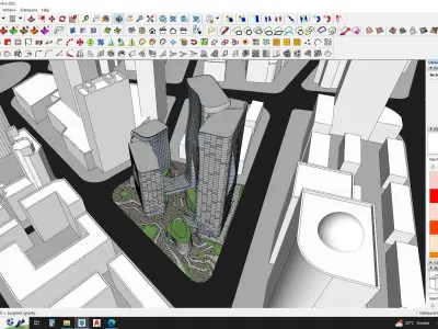 high rise building sketchup 3D model