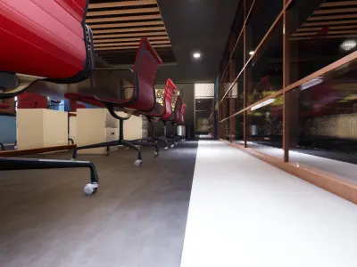 Office Space Interior 3D model Free low-poly 3D model