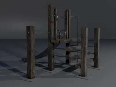Old playground PBR 3D model