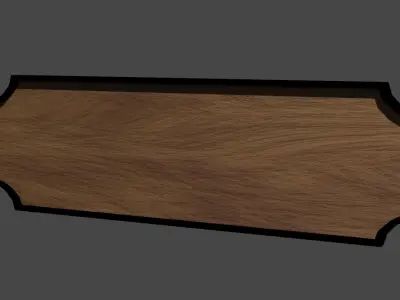 Wooden Sign 3D model