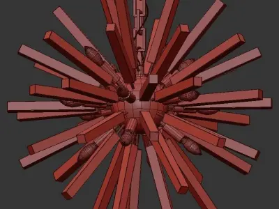 Lawrence starburst pendant light - starburst pendant light - ... 3D model