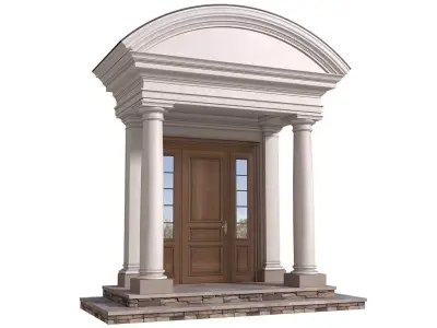 Classic Porch Main Entrance to the house Entry group 3D model