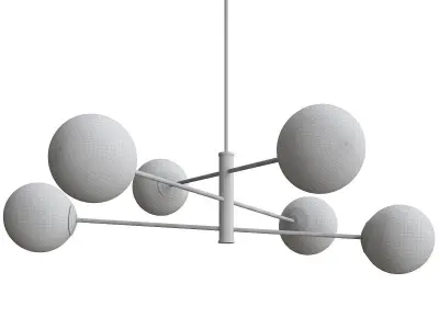 COURCELETTE four spheres hanging from ceiling 3D model