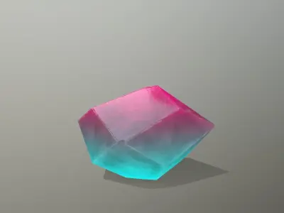 Crystal Set pencil Low-poly 3D model purchase