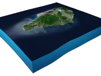 Montserrat Island 3D model