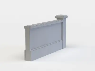 Masonry wall Low-poly 3D model