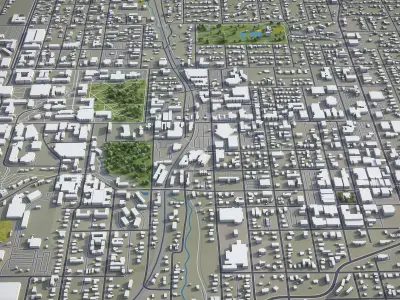 Fayetteville  Low-poly 3D model