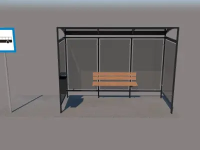 Bus Stop 3D model 3D model