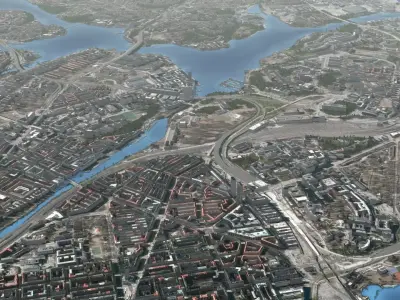 Stockholm Sweden Low-poly 3D model