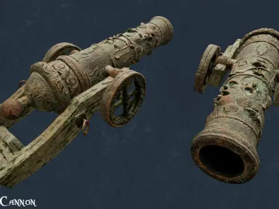 Pirate Props Low-poly 3D model