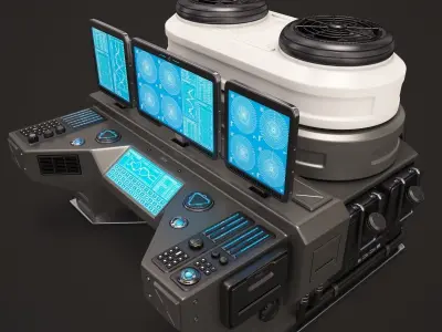 Sci Fi Lab Computer 3D model